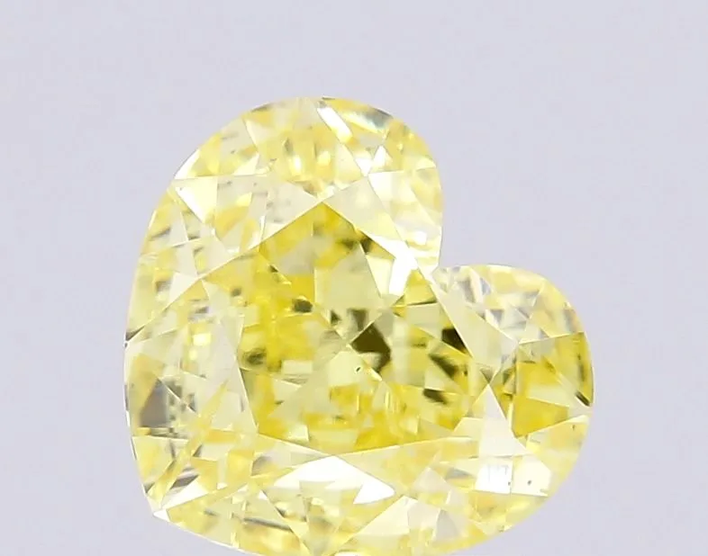 1.79ct HEART Fancy Intense Yellow VS1 Coloured Lab diamond