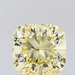 1.03ct CUSHION Fancy Yellow VS1 Coloured Lab diamond