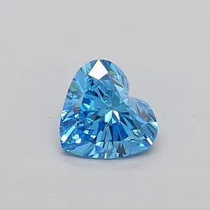 0.31ct HEART Fancy Vivid Blue VVS2 Coloured Lab diamond