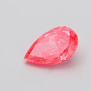 0.8ct PEAR Fancy Vivid Pink VS2 Coloured Lab diamond