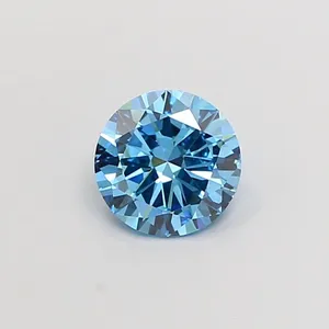 1ct ROUND Fancy Vivid Blue VS1 Coloured Lab diamond