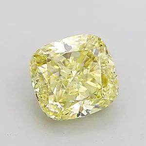 1ct CUSHION Fancy Yellow VS2 Coloured Lab diamond