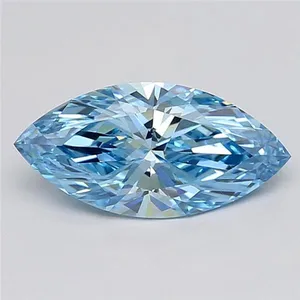 2.1ct MARQUISE Fancy Vivid Blue VS1 Coloured Lab diamond