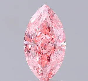 1.54ct MARQUISE Fancy Vivid Pink VVS2 Coloured Lab diamond