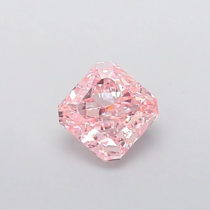 1.34ct RADIANT Fancy Vivid Pink VVS2 Coloured Lab diamond
