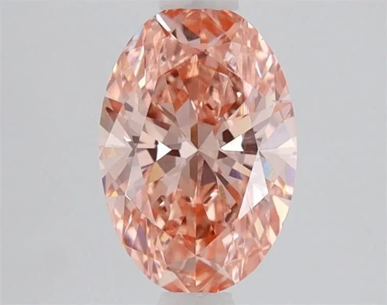 1.00ct OVAL Fancy Vivid Pink VS2 Coloured Lab diamond