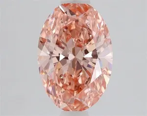 1ct OVAL Fancy Vivid Pink VS2 Coloured Lab diamond