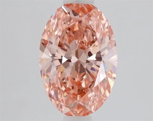 1ct OVAL Fancy Vivid Pink VS2 Coloured Lab diamond