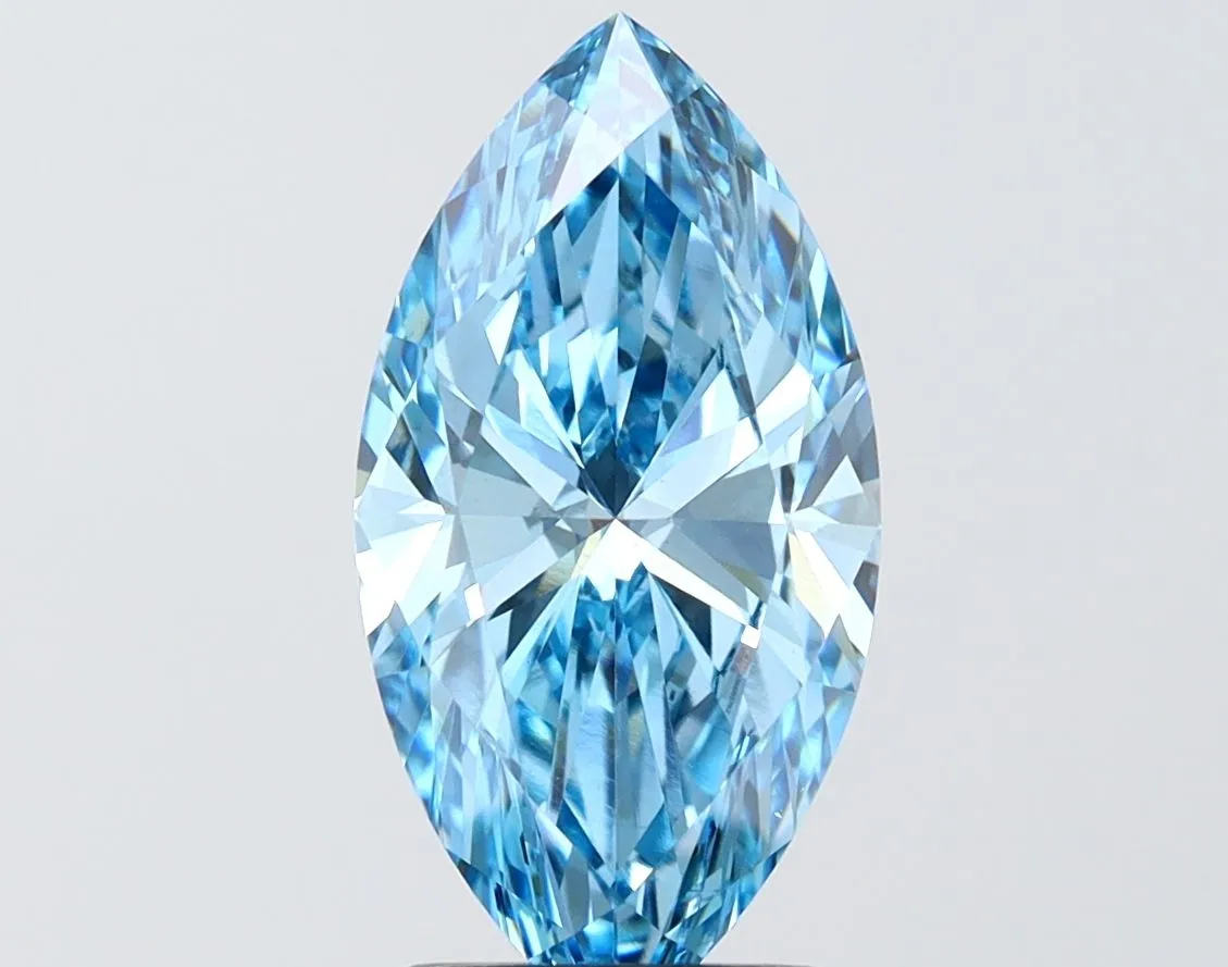 2.52ct MARQUISE Fancy Vivid Blue VS2 Coloured Lab diamond