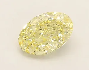 1.07ct OVAL Fancy Yellow VS1 Coloured Lab diamond