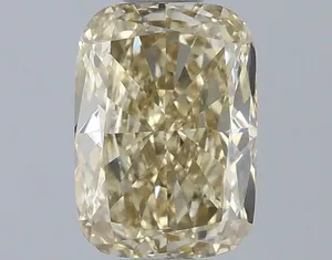 0.87ct CUSHION Fancy Light Yellow VVS2 Coloured Lab diamond