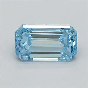 0.34ct EMERALD Fancy Vivid Blue VVS2 Coloured Lab diamond