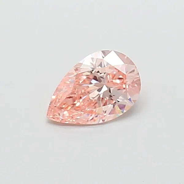 0.89ct PEAR Fancy Intense Pink VVS2 Coloured Lab diamond