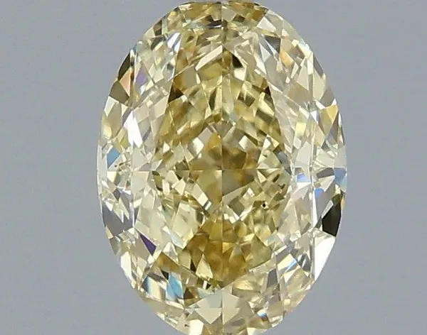 1.06ct OVAL Fancy Yellow VS1 Coloured Lab diamond