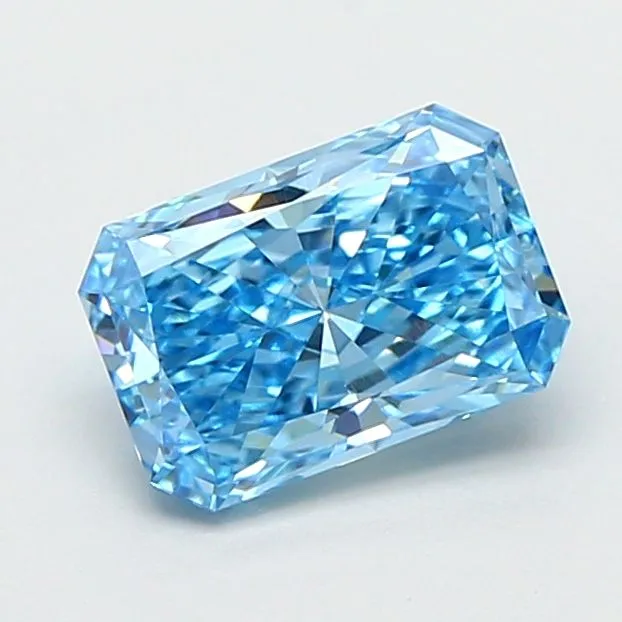 1.14ct RADIANT Fancy Vivid Blue VVS1 Coloured Lab diamond