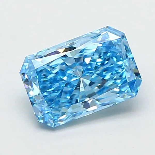 1.14ct RADIANT Fancy Vivid Blue VVS1 Coloured Lab diamond