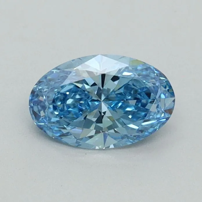0.53ct OVAL Fancy Vivid Blue VS1 Coloured Lab diamond