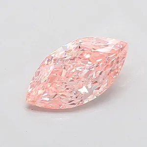 1.52ct MARQUISE Fancy Vivid Pink VVS2 Coloured Lab diamond
