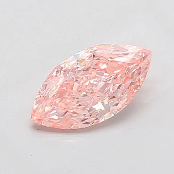 1.52ct MARQUISE Fancy Vivid Pink VVS2 Coloured Lab diamond