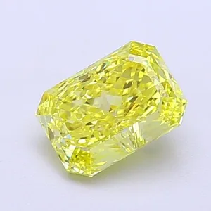 1.19ct RADIANT Fancy Vivid Yellow VVS1 Coloured Lab diamond