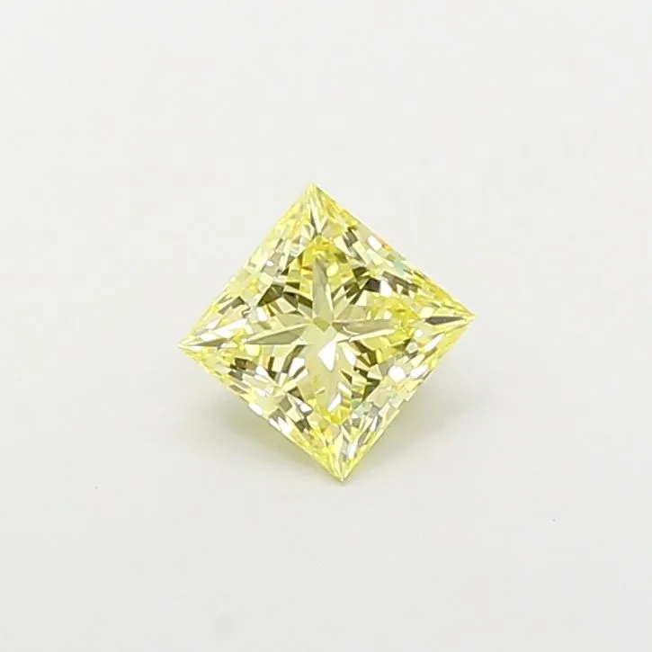 1.03ct PRINCESS Fancy Yellow VS1 Coloured Lab diamond