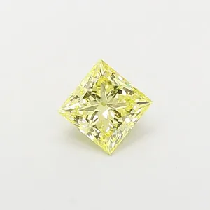 1.03ct PRINCESS Fancy Yellow VS1 Coloured Lab diamond