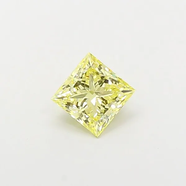 1.03ct PRINCESS Fancy Yellow VS1 Coloured Lab diamond