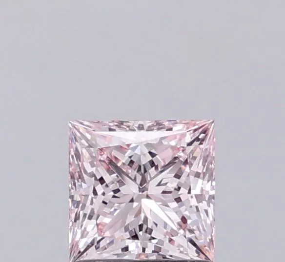 1.07ct PRINCESS Fancy Intense Pink VVS2 Coloured Lab diamond