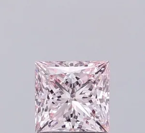1.07ct PRINCESS Fancy Intense Pink VVS2 Coloured Lab diamond