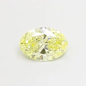 0.52ct OVAL Fancy Yellow VS1 Coloured Lab diamond