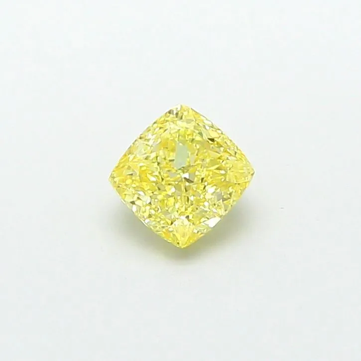 1.00ct CUSHION Fancy Intense Yellow VS1 Coloured Lab diamond