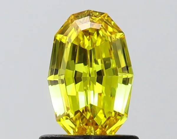 0.94ct OVAL Fancy Vivid Yellow VVS2 Coloured Lab diamond