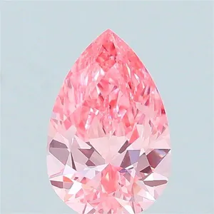 0.63ct PEAR Fancy Vivid Pink VS1 Coloured Lab diamond