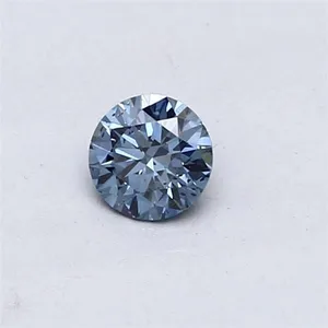 0.3ct ROUND Fancy Vivid Blue SI2 Coloured Lab diamond