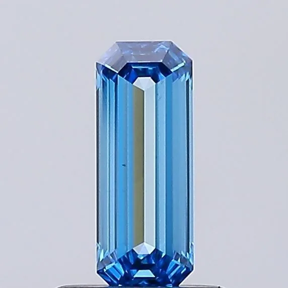 0.54ct EMERALD Fancy Vivid Blue VS1 Coloured Lab diamond