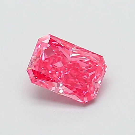 0.57ct RADIANT Fancy Vivid Pink VS1 Coloured Lab diamond