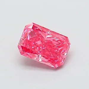 0.57ct RADIANT Fancy Vivid Pink VS1 Coloured Lab diamond