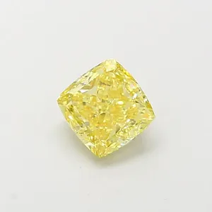 1.02ct CUSHION Fancy Intense Yellow VVS2 Coloured Lab diamond