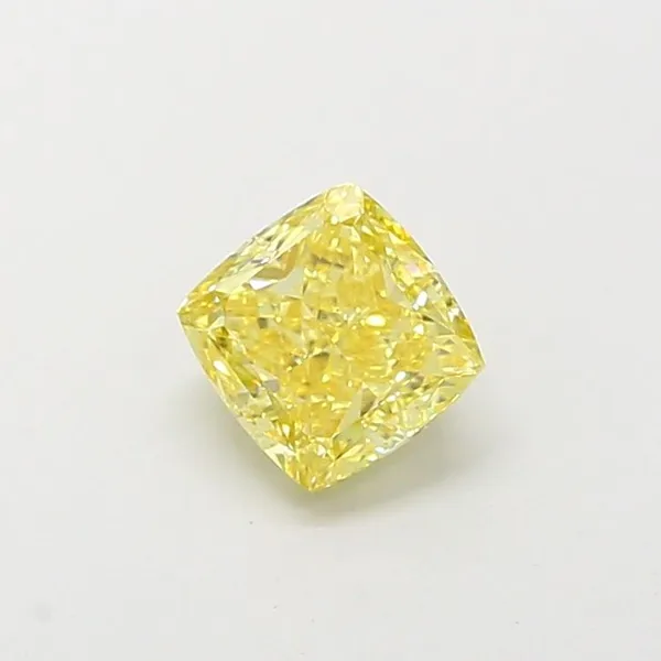 1.02ct CUSHION Fancy Intense Yellow VVS2 Coloured Lab diamond
