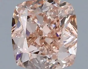 1ct CUSHION Fancy Brown Pink SI2 Coloured Lab diamond