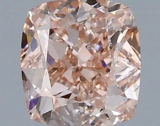1ct CUSHION Fancy Brown Pink SI2 Coloured Lab diamond