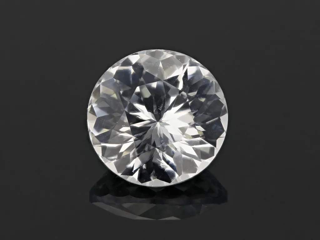 3.54ct White Sapphire, Round gemstone