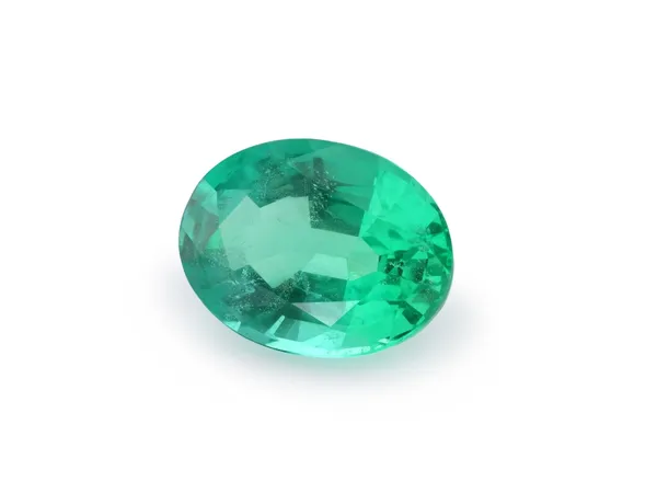 1.35ct Green Emerald, Oval cut gemstone
