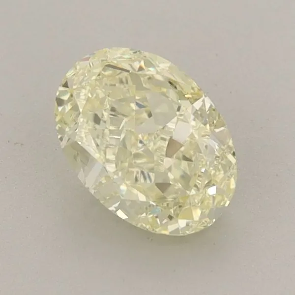 1.03ct OVAL Fancy Light Yellow VVS2 Coloured Lab diamond