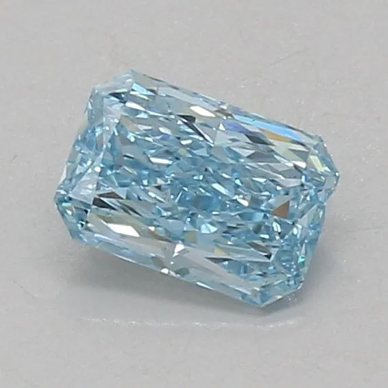 0.86ct RADIANT Fancy Vivid Blue VS2 Coloured Lab diamond