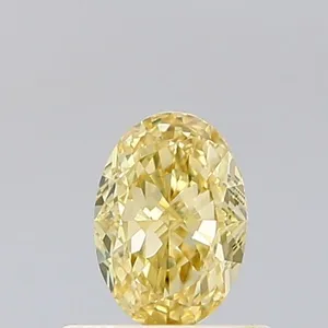 0.5ct OVAL Fancy Yellow VVS2 Coloured Lab diamond