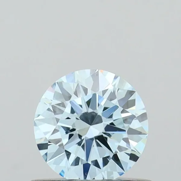 0.51ct ROUND Fancy Intense Blue VVS1 Coloured Lab diamond