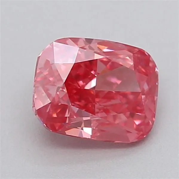 0.52ct CUSHION Fancy Vivid Pink VVS2 Coloured Lab diamond