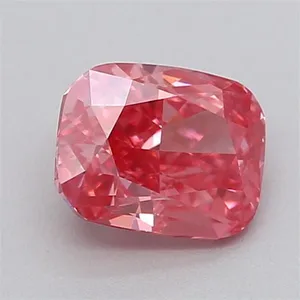 0.52ct CUSHION Fancy Vivid Pink VVS2 Coloured Lab diamond
