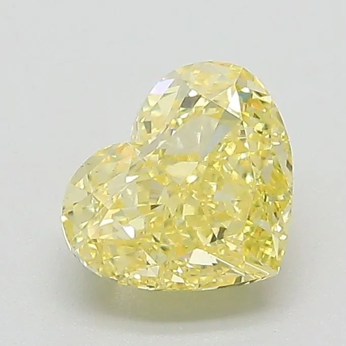 1.32ct HEART Fancy Intense Yellow VS1 Coloured Lab diamond